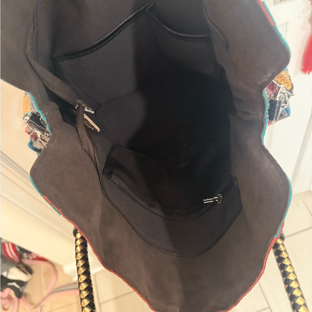 Source Unknown Multicolor Patchwork Shoulder Bag - image 8